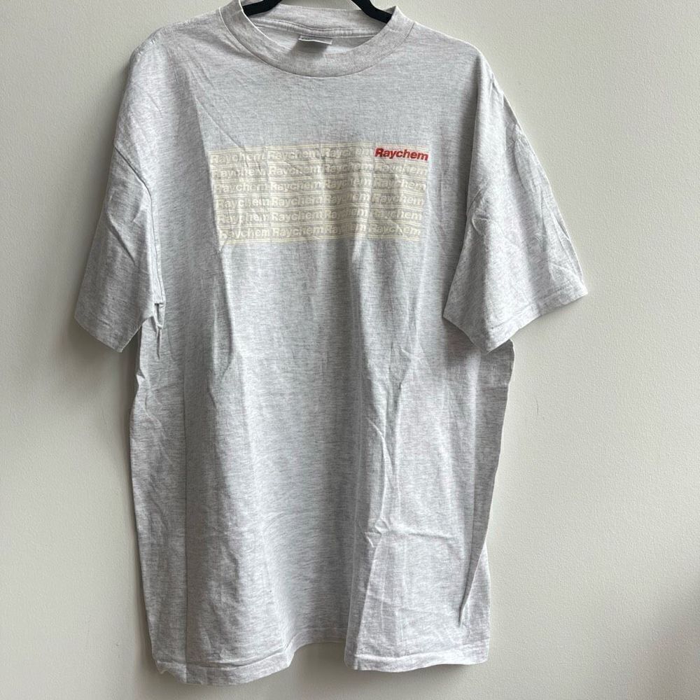 Oneita Power T Men's Gray Pre-Shrunk Raychem Vintage Graphic Tee 2XL